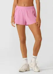 [Lorna Jane] Lightspeed Phone Pocket Run Shorts in Pink, Size - Medium M Pink Mauve