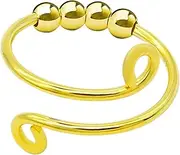 [Generic] Anxiety Ring with Beads,Spinning Rings for Women Men Anxiety Worry,Stress Relief Rings