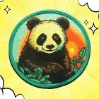 Panda Bear Patch Iron-on Applique For Clothing Backpack, Wild Animal Badge, Gift