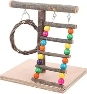 Totority Delicate Parrot Perch Platform Interactive Bird Playground for Training Play Bird Perch for Parrots Desktop Training Rack with Fun Design