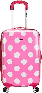 [Rockland] Laguna Beach Hardside Spinner Wheel Luggage, Pink Dots, Carry-On 22-Inch, Laguna Beach Hardside Spinner Wheel Luggage
