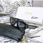 二手旗艦 DIOR 黑色 鏡框 白邊 黑色鏡片 太陽眼鏡 (中友店)