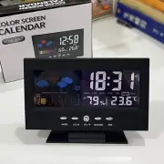 Wireless LED Digital Clock Weather Station Snooze Alarm Thermometer Calendar