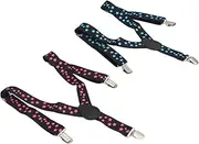 [LIFKOME] 2 Pcs Kids Suspender Straps Elastic Clip Suspender Unisex Trouser Strap Random Color