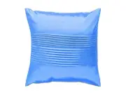 2 PC Light Sky Blue 32x32 Satin Tuxedo Pleats Cushion Cover