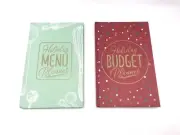 Lot of 2 Books Holiday Budge Planner & Holiday Menu Planner Journal- NEW