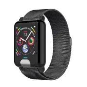 E04 ECG EKG Display Blood Pressure Milanese Version Multi-sports Mode Long Battery Life Smart Watch