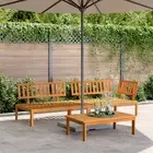 Garden Pallet Sofa Set with Cushions Couch 3 Piece Solid Wood Acacia vidaXL