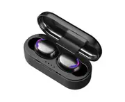 F9 Bluetooth-compatible Earphone Mini Stable Connection Touch Control Stereo Sound Wireless Earbud for Android - Black