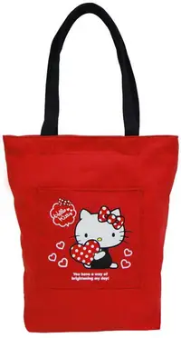 在飛比找樂天市場購物網優惠-Hello Kitty帆布購物袋(中)