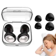 Ear Plugs for Noise Reduction Soft Silicone Reusable for Sleep-Black