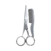 Mustache Beard Scissor and Comb Stainless Steel by Studio M Pro