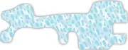 Blue Cheetah Print White Vinyl Wrap For Doc Band Helmet Baby Cranial Helmet