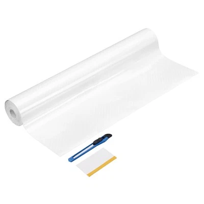 6D Carbon Fiber Vinyl Wrap 11.81" x 13ft Self-Adhesive with Scraper White