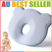 Baby Pillow Memory Foam Prevent Flat Head Newborn Infant Non-Roll Pillow Support