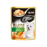 在飛比找大樹健康購物網優惠-(惜福良品)【西莎】蒸鮮包成犬-低脂雞肉+蔬菜70g（效期日