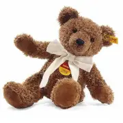 New Steiff German Stuffed 16" James Brown Bear Curly Hair Plush