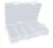 COHEALI Double-Layer Aa Battery Storage Box 60 Aa 4 AAA Leakproof Pp Plastic Organizer