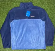 Columbia Men's Steens Mountain Half-Zip Fleece Jacket NWT Size M Blue Two Tone