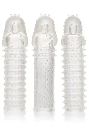 California Exotic Dual Textured Penis Extensions (3 Pce Kit)