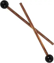 COSMEVIVI 2pcs Tenor Drums Rubber Head Percussion Mallets Sticks Steel Tongue Drum Finger Picks Drum Stick Bag Hard Mallets Percussion Hollow Drum Marimba Mallet Wooden Mallets for