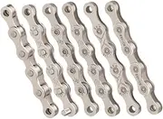 INOOMP Bicycle Chain Racing Cycling Chain Sturdy Bike Chain Replace Bike Connector Bike Link Connector Go Kart Chain Mountain Bike Accessory Bike Rollers Racing Bike Silver Carbon Steel