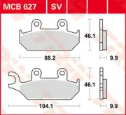 TRW Lucas Sintered lining MCB627SV