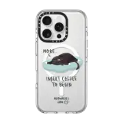 iPhone 16 Pro Clear Case MagSafe Compatible Insert coffee to begin by Moonaries illo