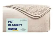 Katziela Premium Cat and Dog Soft Throw Blankets for Cozy Home Soild Light Brown