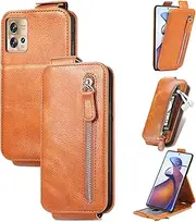 Solid Color Simplicity Leather Case Compatible with Motorola Moto Edge 30 Fusion Edge30Fusion X40 Pro X40Pro XT2301-5 Anti-Fall Phone Protective Shell (Brown,Moto Edge30 Fusion)