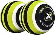 TRIGGERPOINT MB2, Double Massage Ball, Adjustable Length Back Foam Roller, Black and Lime, 9.5 Inch/24 cm