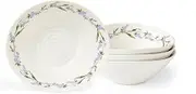 Sophie Conran for Portmeirion Lavandula Cereal Bowls Set of 4-19cm, 7.5-Inch, White