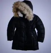 Girls 4-16 SO® Long Heavyweight Puffer Jacket Black Size 14-16 $100