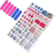 Vaguelly 6 Sheets Toenails Decorative Stickers DIY Nail Art Supplies Easy to Apply Assorted Styles Fade Resistant for Creative Manicure Designs
