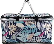 BIUDECO Insulated Lunch Bag Large Picnic Basket Car Cooler Bag Outdoor Insulated Lunch Cooler Box Portable Convenient