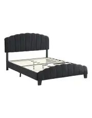 [IHOMDEC] Shell-Style Queen Size Bed Frame in Black