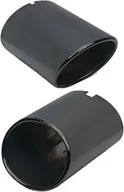2PCS Car Styling 304 Stainless Steel Exhaust Muffler Tip Tip Auto Accessories Compatible For Toyota RAV4 2019 2020 2021 2022 2023 2024(Black)