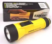 8" VINTAGE Eveready HEAVY DUTY Yellow FLASHLIGHT Industrial 2 D USA 1251 NEW