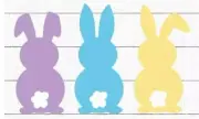 Set of 3 Rabbit metal cutting dies Card Making Scrapbooking Craft Metal Dies