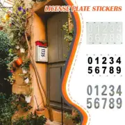 Car License Plate 0-9 Number Adhesive Invisible Digital Sticker Film Mailbox