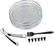 WeiLaiKeQi 3 Units of Stainless Steel Fryer Racks for Kitchen Use, Round