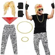 Retro Vintage 1980s Fancy Cosplay Costume Outfits Cosplay Wigs Pop Star Rocker Men's Masquerade Party Pride Parade Pride Month Adults' Pants Gloves More Access