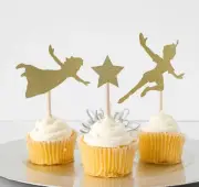 Peter Pan And Friends Cupcake Topper Birthday Baby Shower Set of 10