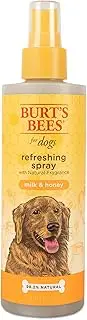 Burt's Bees for Pets Naturally Derived Deodorizing Spray for Dogs with Milk & Honey, 8 Fl Oz - Eliminates Dog Odors - pH Balanced for Dogs, Free from Sulfates, Colorants, and Parabens - Made in USA