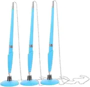 SECFOU Desk Fixed Signature Pen 3pcs Business Desk Pen Set with Chain Guest Book