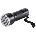 High Quality UV 21 LED Flashlight Torch Light Lamp Aluminium Violet WP