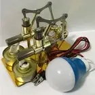 Steam Power Generator Motor Double Cylinder HotAir Stirling Engine Model kit DIY