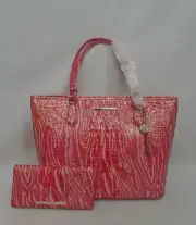 SET Brahmin Medium Asher Leather Tote + Ady Wallet in Beloved Melbourne