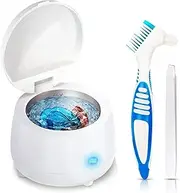 [MisenFar] Dental Ultrasonic Retainer Cleaner Machine, Dental Cleaning Pod for Denture, Mouth Guard, Aligner, Night Guard, Braces, Toothbrush Heads, Jewelry, 43000Hz Retainer Cleaner