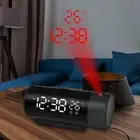 Digital Dual Alarm Clock LED Projector Bedside 180° Rotation Projection Clocks